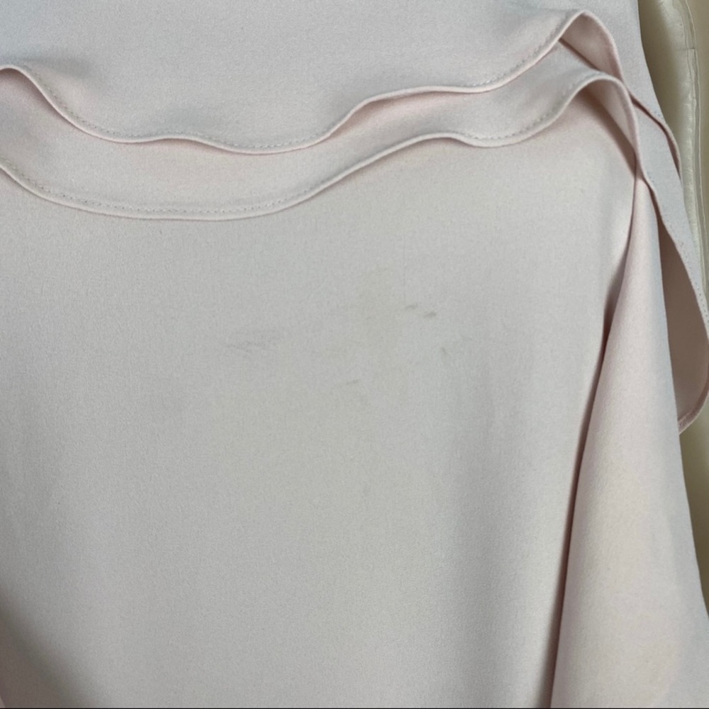 BCBGMAXAZRIA PINK ASYMMETRICAL RUFFLE MINI DRESS - Picture 5 of 11